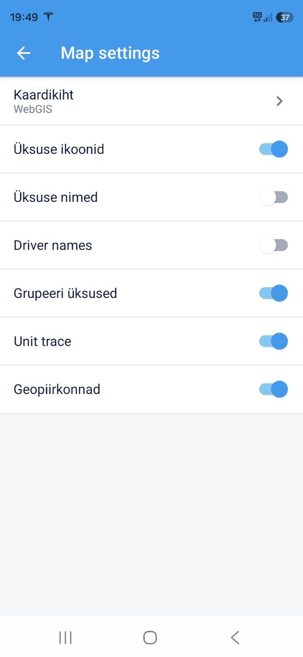 Map settings