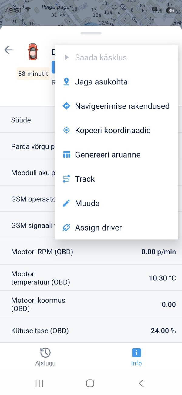 Objekti menüü