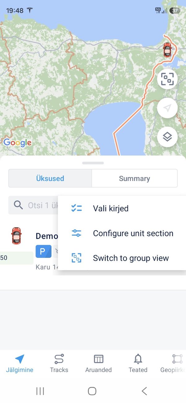 Loendi menüü
